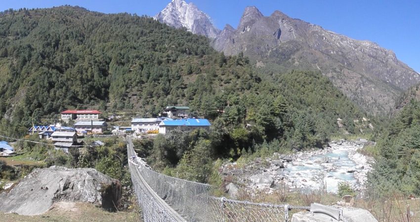 Bridge Over River on Everest Base Camp Trek