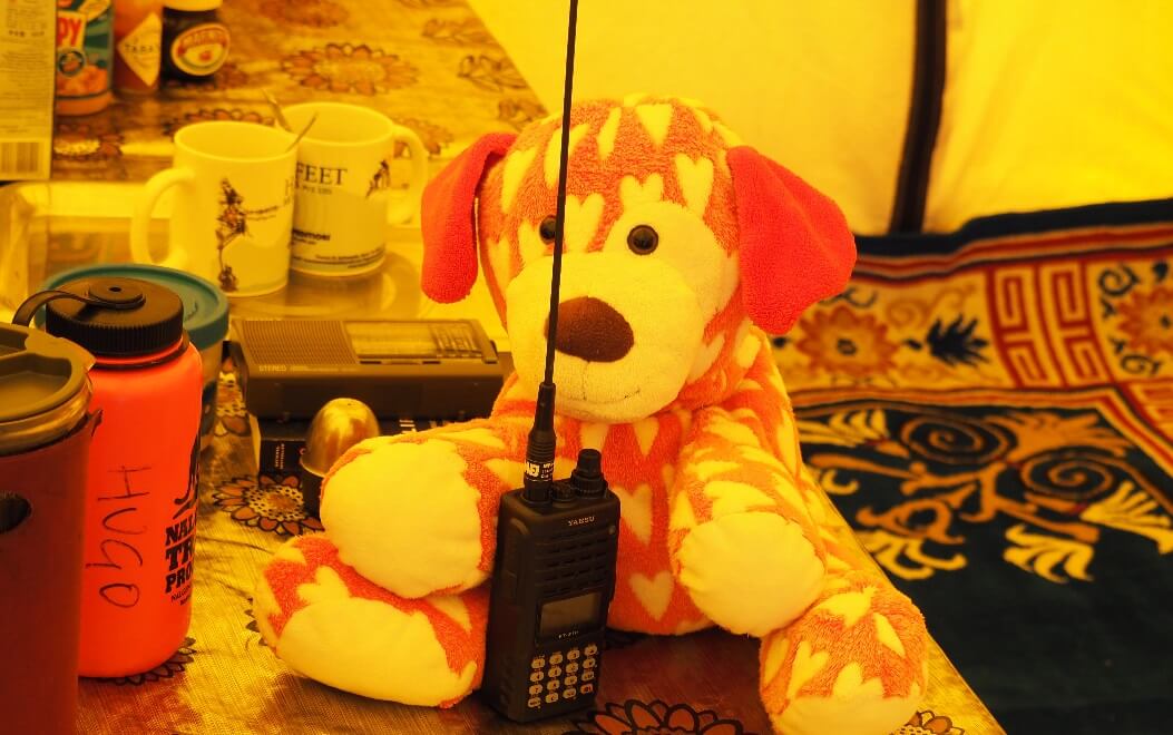 HeartDog makes a radio call from Everest Base Camp
