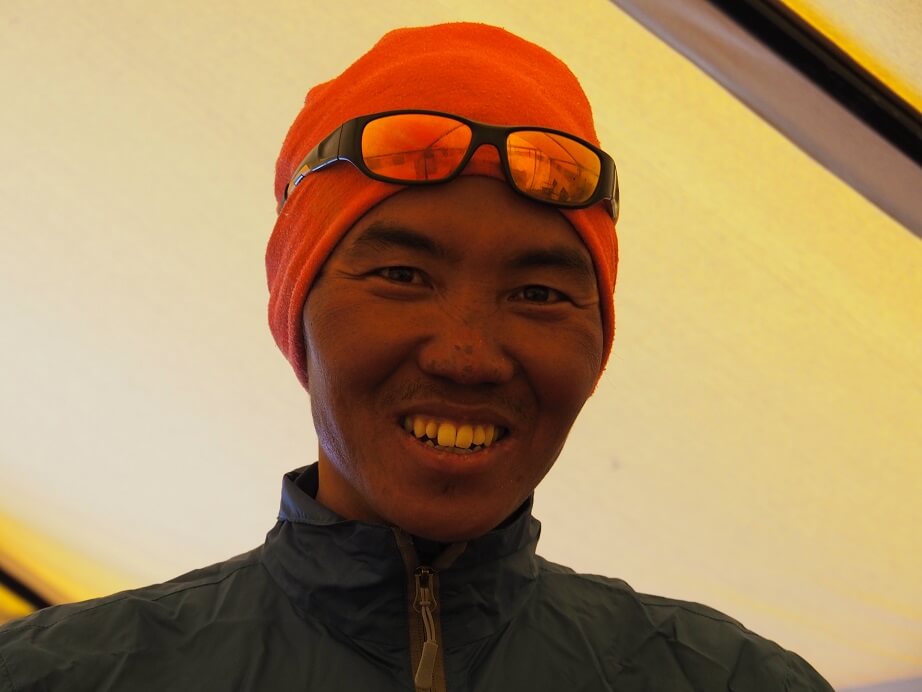 Chhong Karma Sherpa at Everest Base Camp