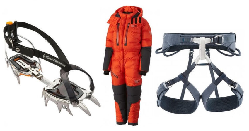 Everest Gear List - Crampons, Downsuit & Harness